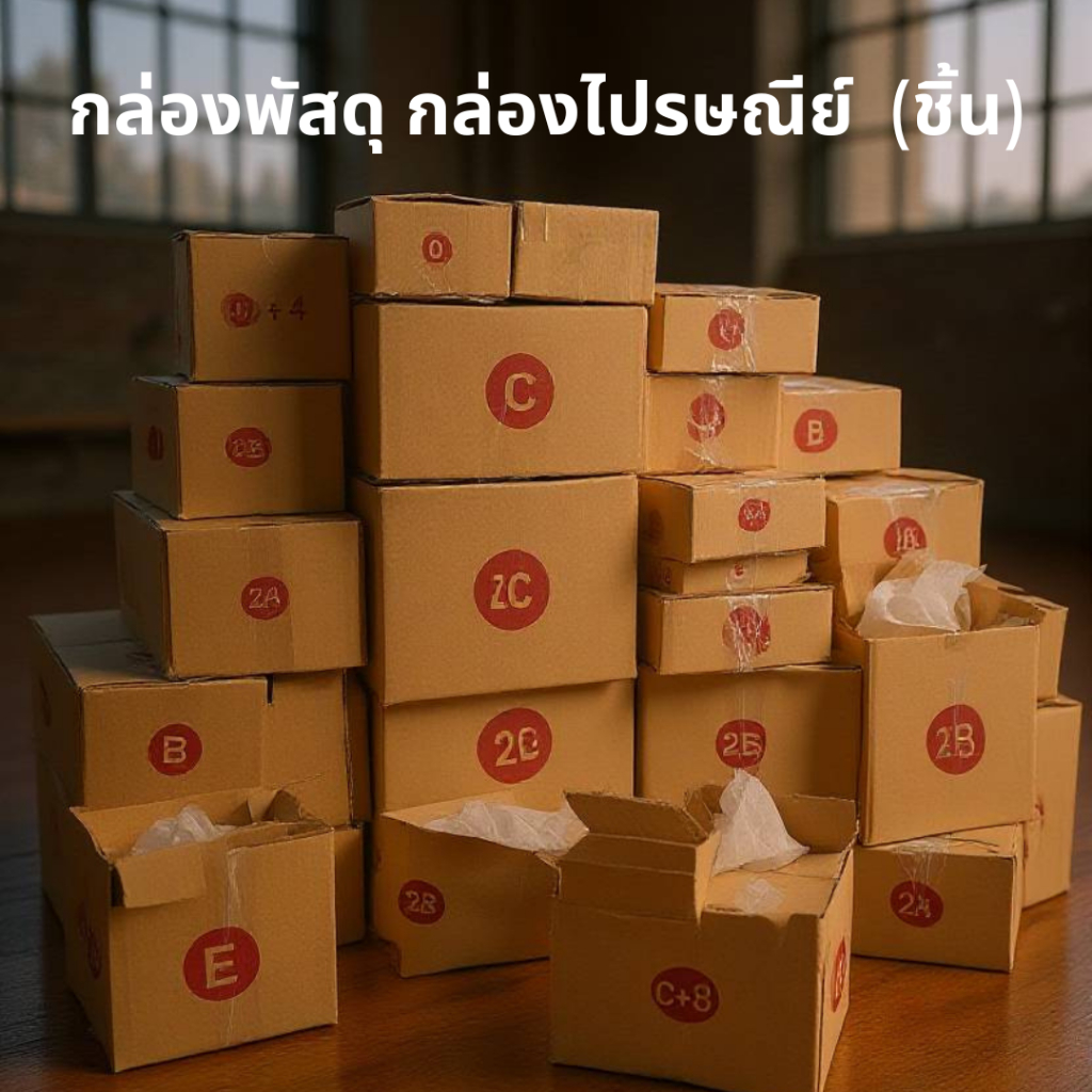 กล่องพัสดุ กล่องไปรษณีย์ (ชิ้น) เบอร์ 00,0,0+4,Q,A,AA,AB,2A,B,2B,C,2C,C+8,D,E,F,G