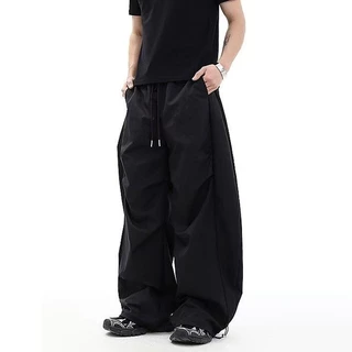 S-8XL กางเกงคาร์โก้ผู้ชาย สไตล์วินเทจอเมริกัน กางเกงขายาวทรงหลวม