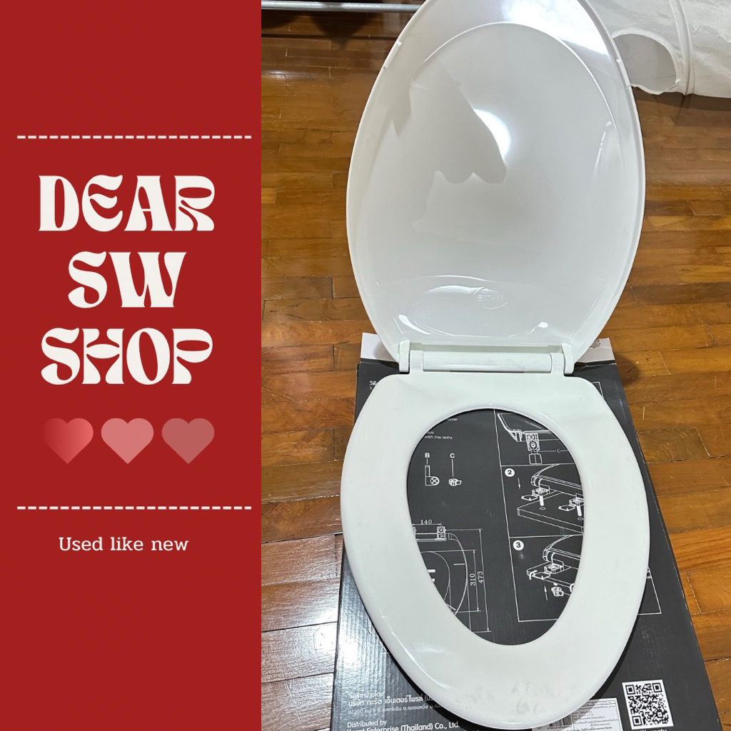 Used like new🔖⛔️ ฝารองนั่งหน้ายาว มือ 1 ทรงอีลองเกต พร้อมระบบ soft close กันกระแทก ESTHER BY KARAT E