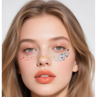 🔥มีส่งแมส จาก กทม🔥แทททู หน้า สติกเกอร์ แทททูกระ สีเงิน สีทอง โฮโลแกรม แทททู tattoo ปีใหม่ คริสต์มาส แฟนซี