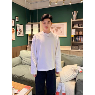 เสื้อBoxyแขนยาว คอฟิต(ทรงครอป) เนื้อผ้าอยู่ทรง