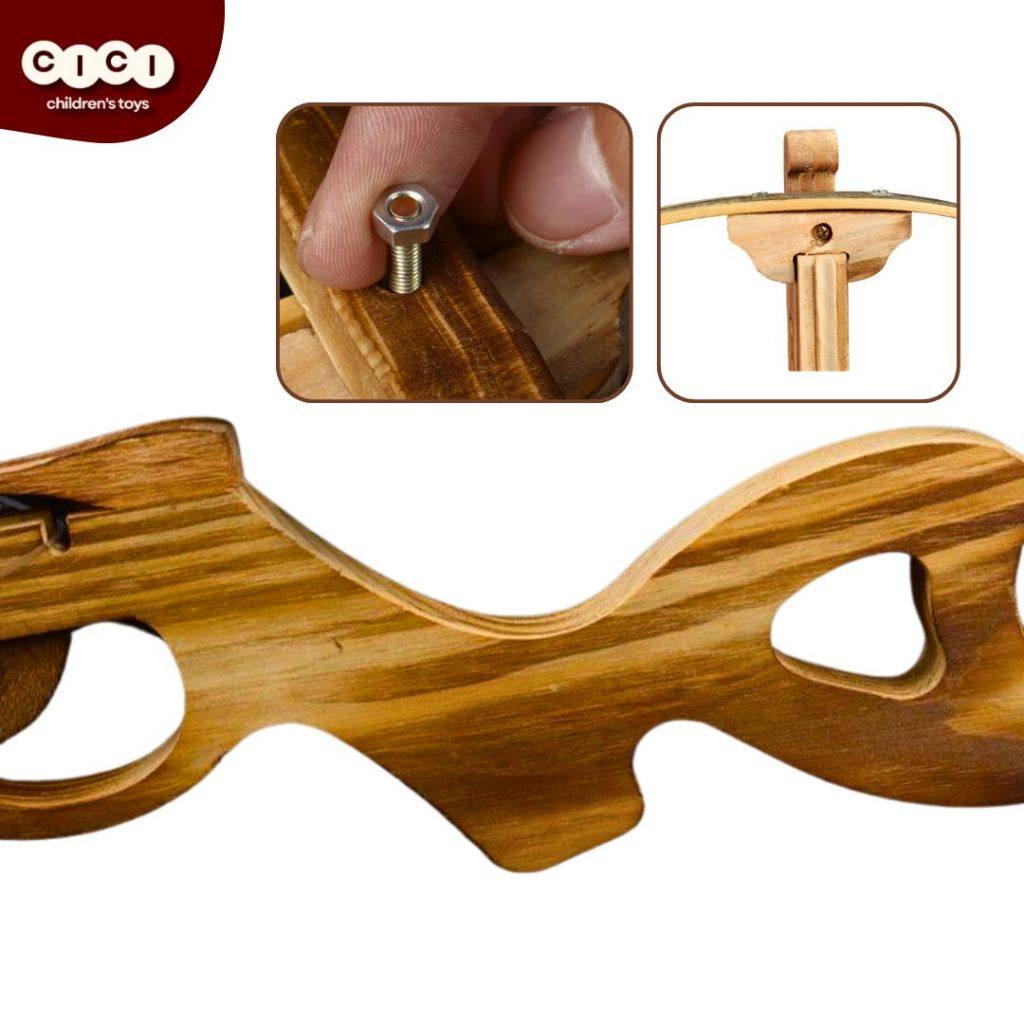 Cici.toy พร้อมส่ง รหัส.AK15 ธนูของเล่นเด็ก ทำจากไม้ไผ่จำลอง แถมลูกศรหัวยาง สีดำ ช่วยพัฒนาทักษะ - รูปที่ 6