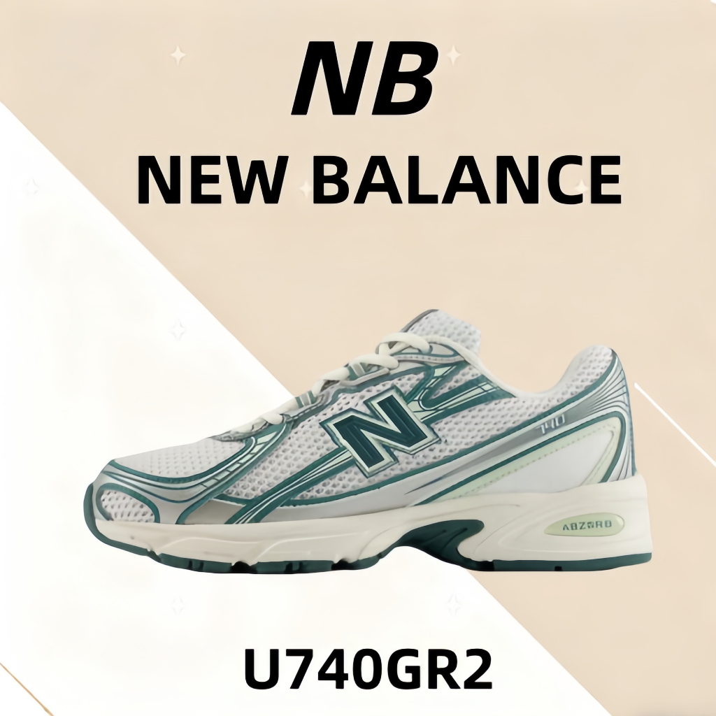 💗ของแท้รับประกัน100%💥 New Balance NB 740  U740GR2 Outdoor commuting running casual shoes