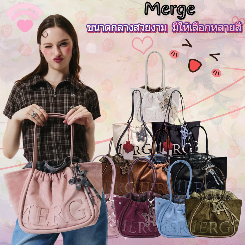 【สินค้าพร้อมส่ง】ของแท้  สะพายข้าง1ล็อตล่าสุดMerge A Day Bag✅  M/mini merge กระเป๋า official