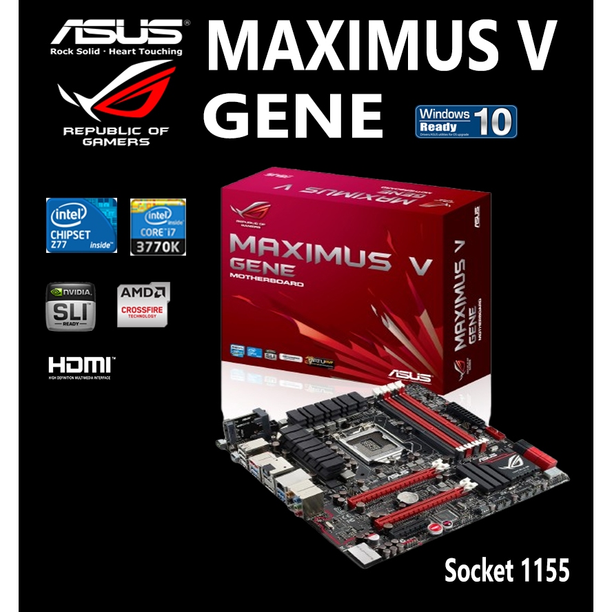 Mainboard INTEL ASUS MAXIMUS V GENE(Socket 1155) มือสอง พร้อมส่ง ส่งเร็วมาก!!!