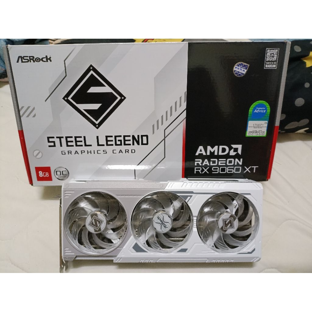 VGA (การ์ดแสดงผล) ASROCK RX 9060 XT STEEL LEGEND 8GB OC มือสอง