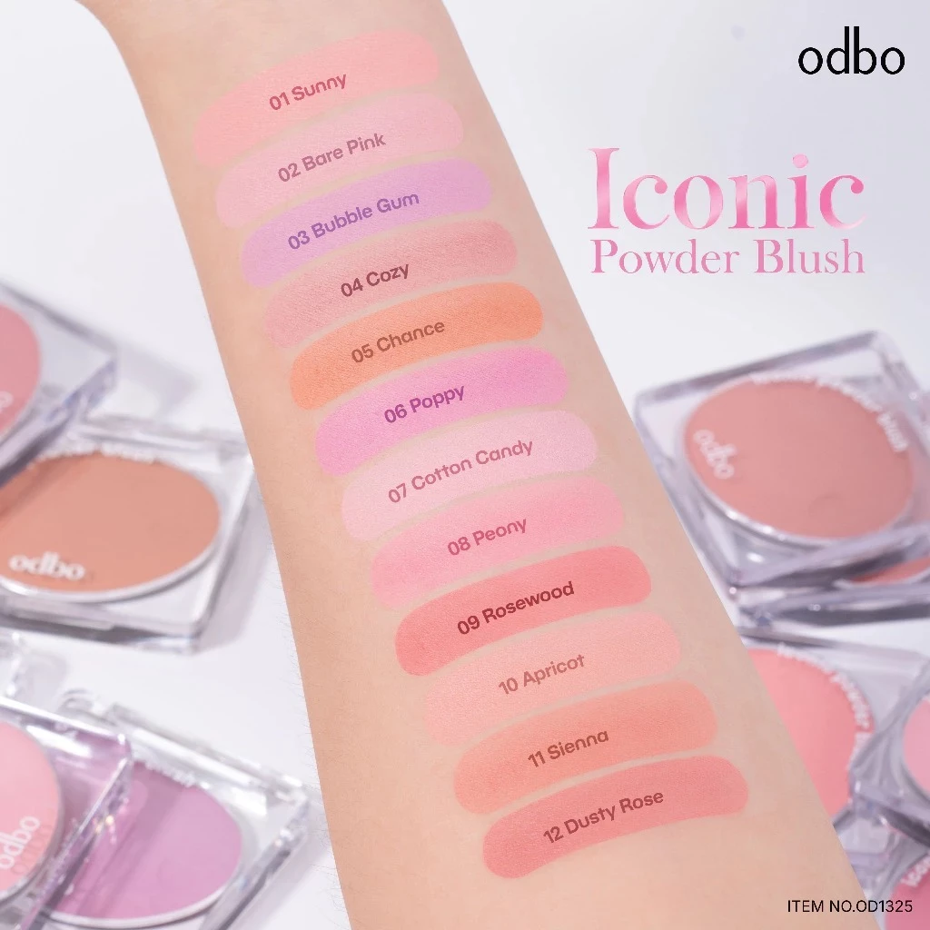 ODBO Iconic Powder Blush บลัชไอโคนิค เนื้อฝุ่น มีสีใหม่ thumbnail 8