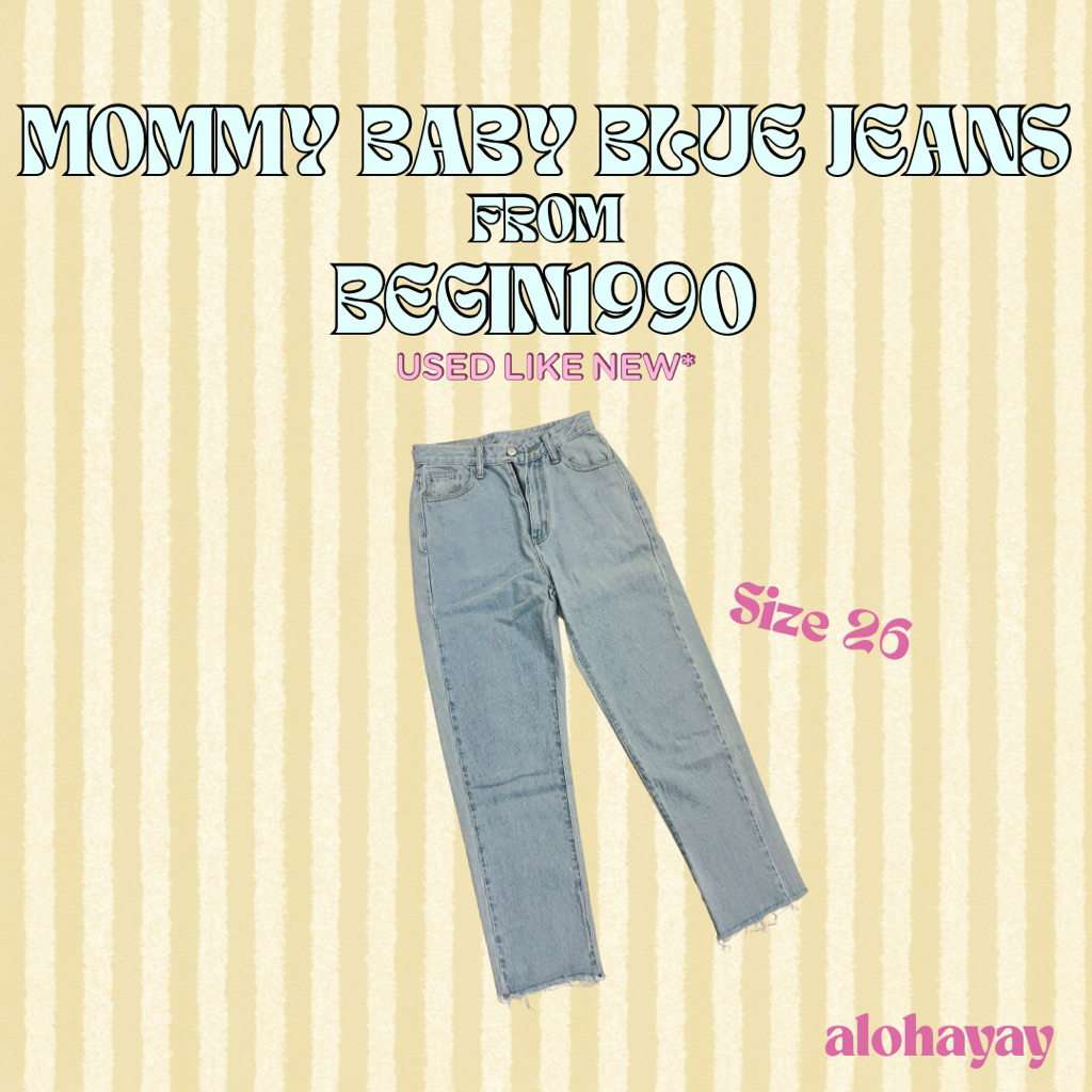 mommy baby blue jeans ของ Begin1990 ราคาเต็ม891 | used like new