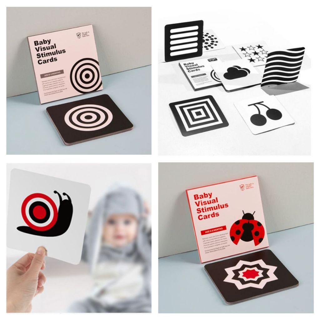 Smart kiddy shop แฟลชการ์ด Flash Cards ขาว-ดำ / ขาว-ดำ-แดง กระตุ้นสมองซีกขวา พัฒนาการด้านสายตา ( ของเล่นเสริมพัฒนาการ )