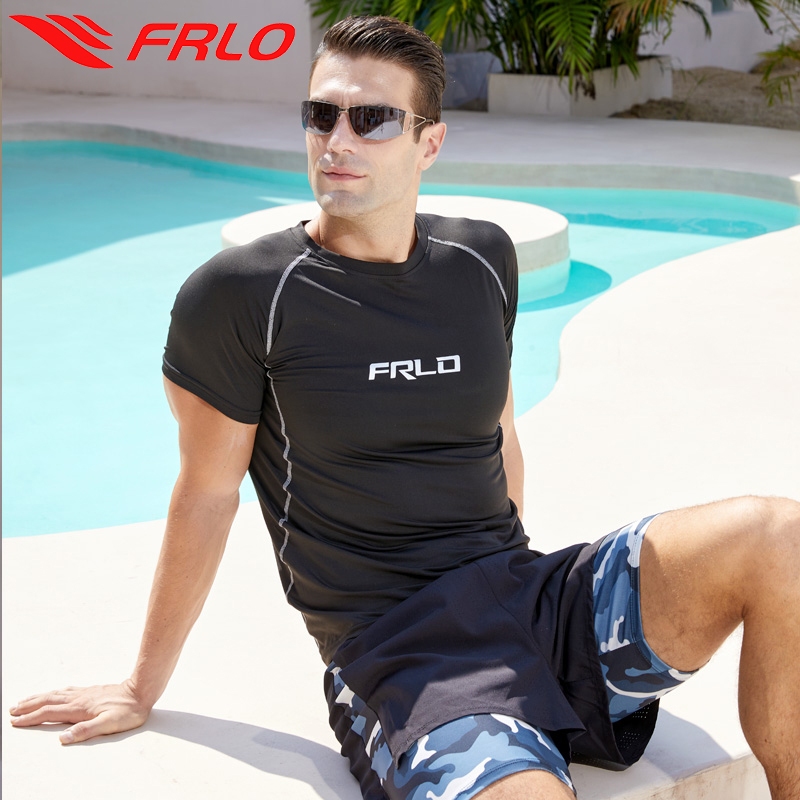 FRLO Sports T-Shirt เสื้อยืดกีฬาไซซ์ใหญ่ เนื้อผ้าแห้งไว กีฬาแขนสั้นผู้ชาย 60-160KG ความยืดหยุ่นสูง