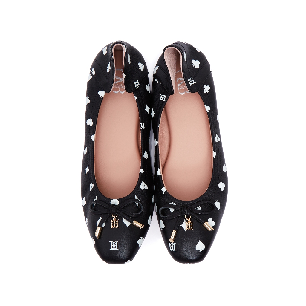 O&B รองเท้าหนังแกะ รุ่น AUDREY POKER IN BLACK SPADE-11280SS11712F_H5BKXX