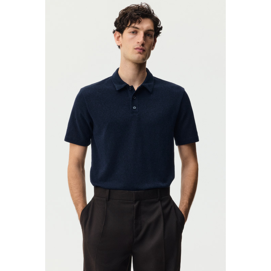 H&M(เอชแอนด์เอ็ม) เสื้อโปโลทรงปกติ Men Regular Fit Polo shirt 1321917_1
