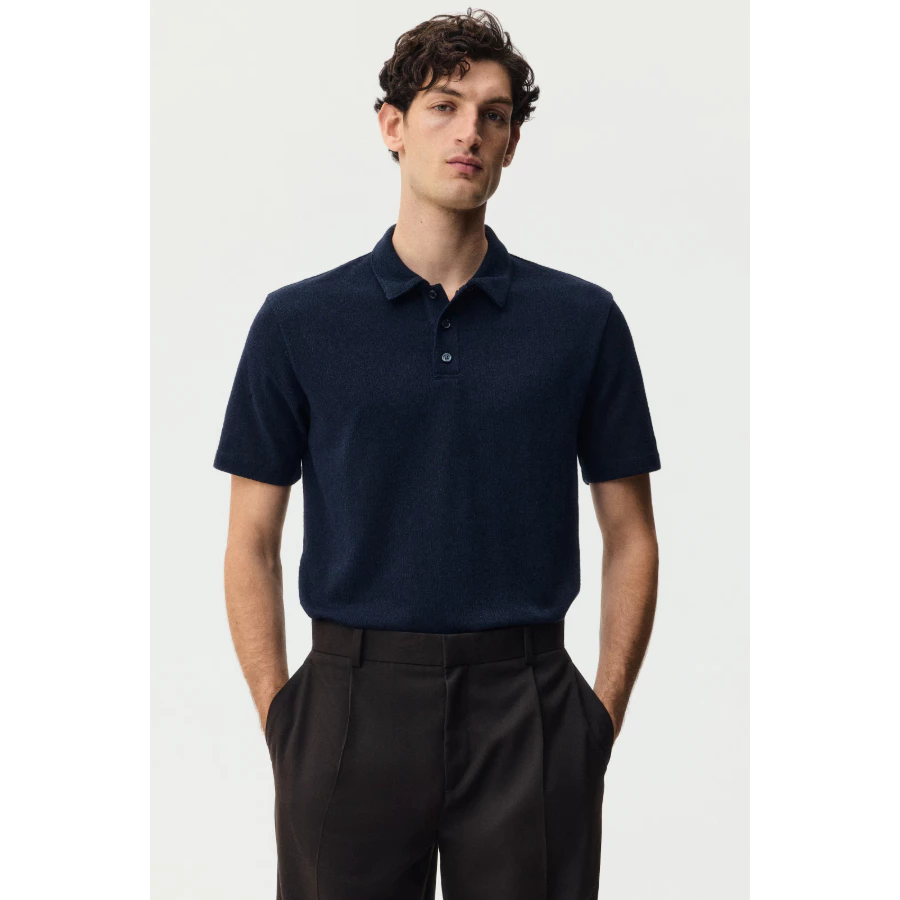 H&M(เอชแอนด์เอ็ม) เสื้อโปโลทรงปกติ Men Regular Fit Polo shirt 1321917_1