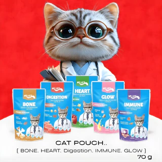 [Live] เปียกแมว Mr.vet ขนาด 70 g แบบ 12 ซอง มี 10 สูตร Bone Digestion Heart glow และ Immune