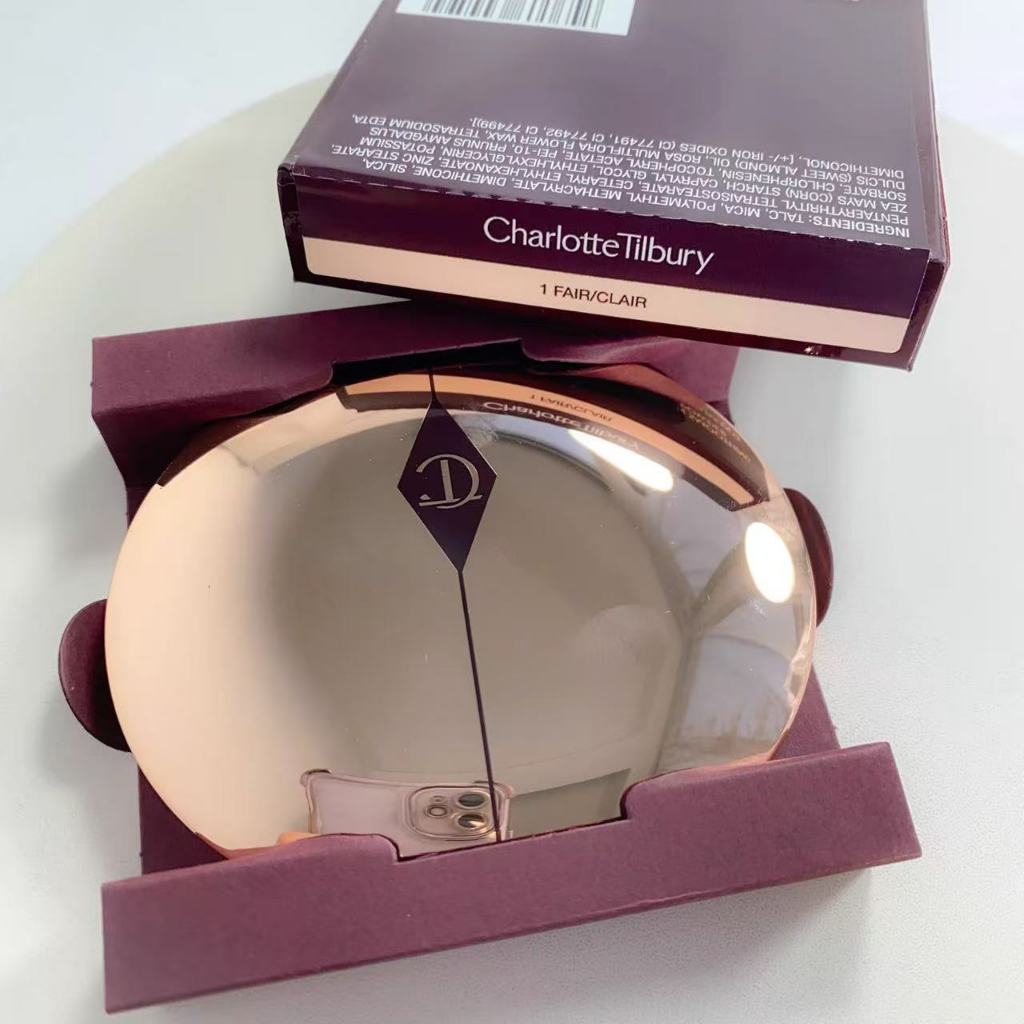 Charlotte Tilbury Airbrush Flawless Finish Powder 8g แป้งพัฟเซ็ตเมคอัพ คุมมัน ของแท้ 100% ราคา ถูกที่สุด ดีลบีเคเค แกลเลอรีภาพที่ 5