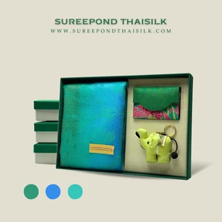 ❖ กล่องชุดของขวัญผ้าไหม ❖ [ SET ผ้าพันคอ ] Gift Set Premium