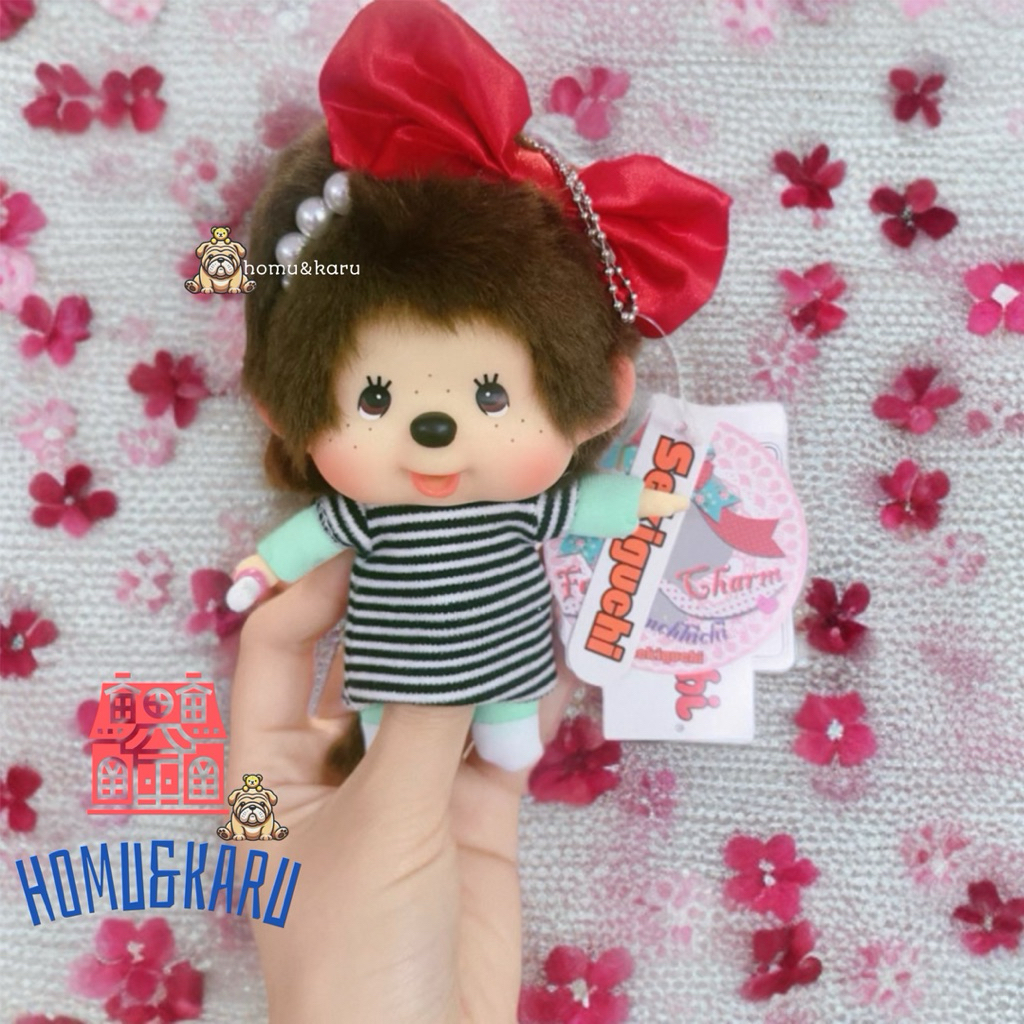 พวงกุญแจมอนชิชิหัวโต Monchhichi Doll Pendant Keychain ของแท้ญี่ปุ่น