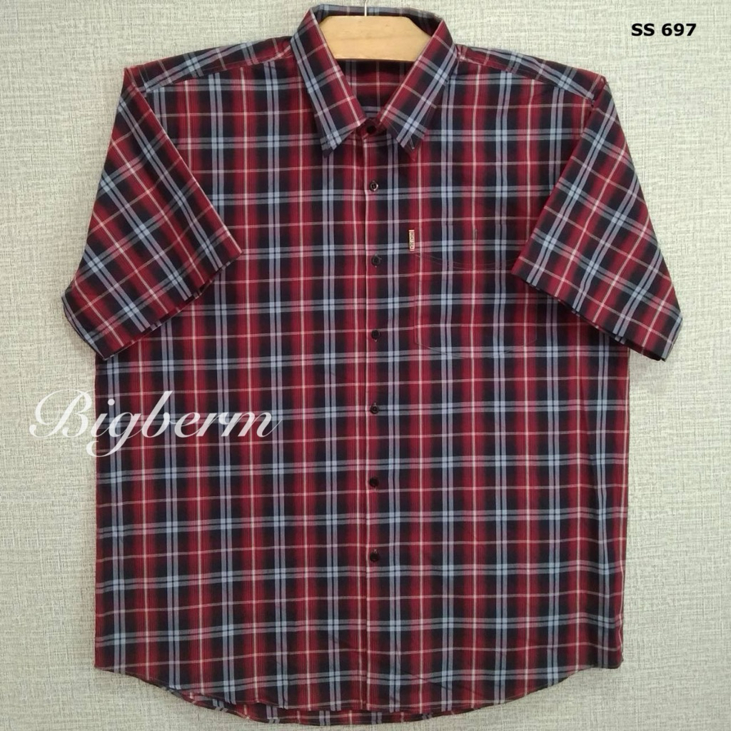 เสื้อเชิ้ตแขนสั้นไซส์ใหญ่รอบอก64นิ้ว 6XL เสื้อเชิ้ตคนอ้วน