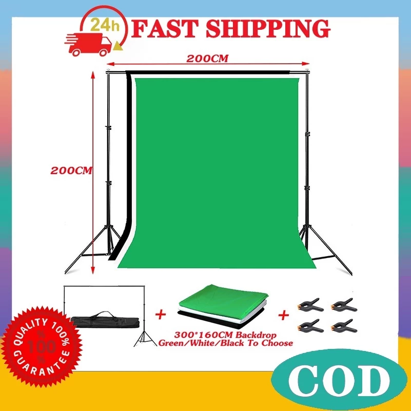 Photography Background System Kit 300 x 160CM Tripod Studio Backdrop