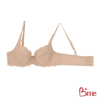 B'me เสื้อชั้นในมีโครง level 1 ฟองบาง รุ่น ME1C67 สีนู้ด สีน้ำตาล (ลูกไม้ลาย Primrose)