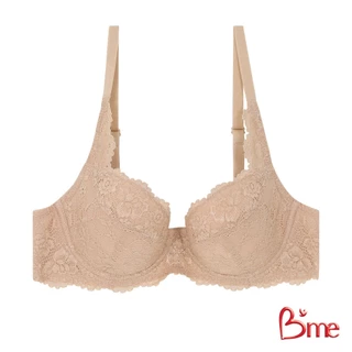 B'me เสื้อชั้นในมีโครง level 1 ฟองบาง รุ่น ME1C67 สีนู้ด สีน้ำตาล (ลูกไม้ลาย Primrose)