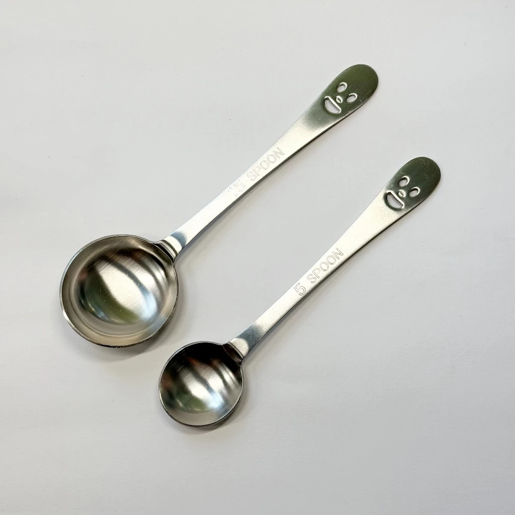 ช้อนตวงกุ๊กกู๋ สแตนเลส ขนาด (5ml/15ml) สแตนเลส 18-8 อย่างดี | Measuring spoon
