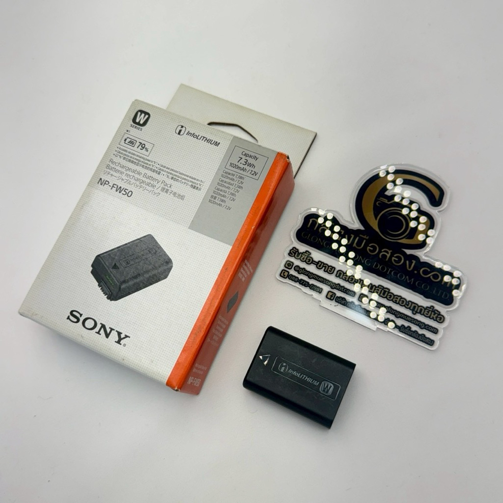 [มือสอง] Sony NP-FW50 สำหรับกล้อง Sony A5100 A6000 A6100 A6300 A6400 A6500 A7 A7II A7RII A7SII
