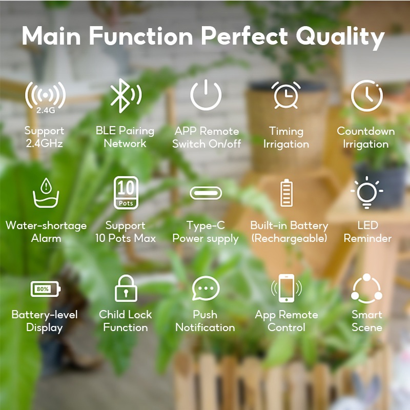 Tuya อุปกรณ์รดน้ําต้นไม้ ระบบรดน้ําอัตโนมัติ WIFI เครื่องตั้งเวลารดน้ำอัตโนมัติ ระบบชลประทานอัตโนมัต - รูปที่ 2
