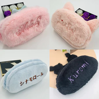 (พร้อมส่ง) กระเป๋าดินสอ กระเป๋าใส่เครื่องสำอาง ถุงหูรูดการ์ตูน Sanrio kitty monchhichi จัดระเบียบของ