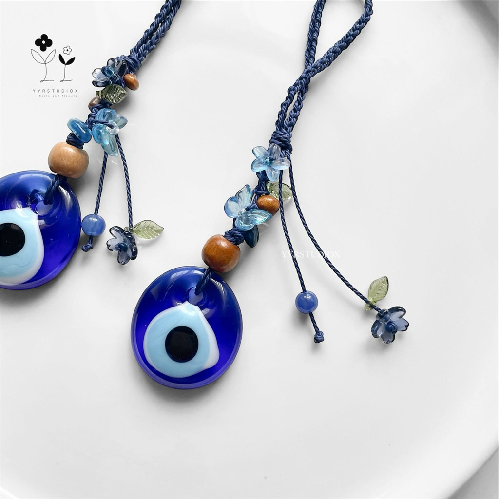 YYRSTUDIOX-Evil eye charm พวงกุญแจดวงตาปีศาจ ตุรกี