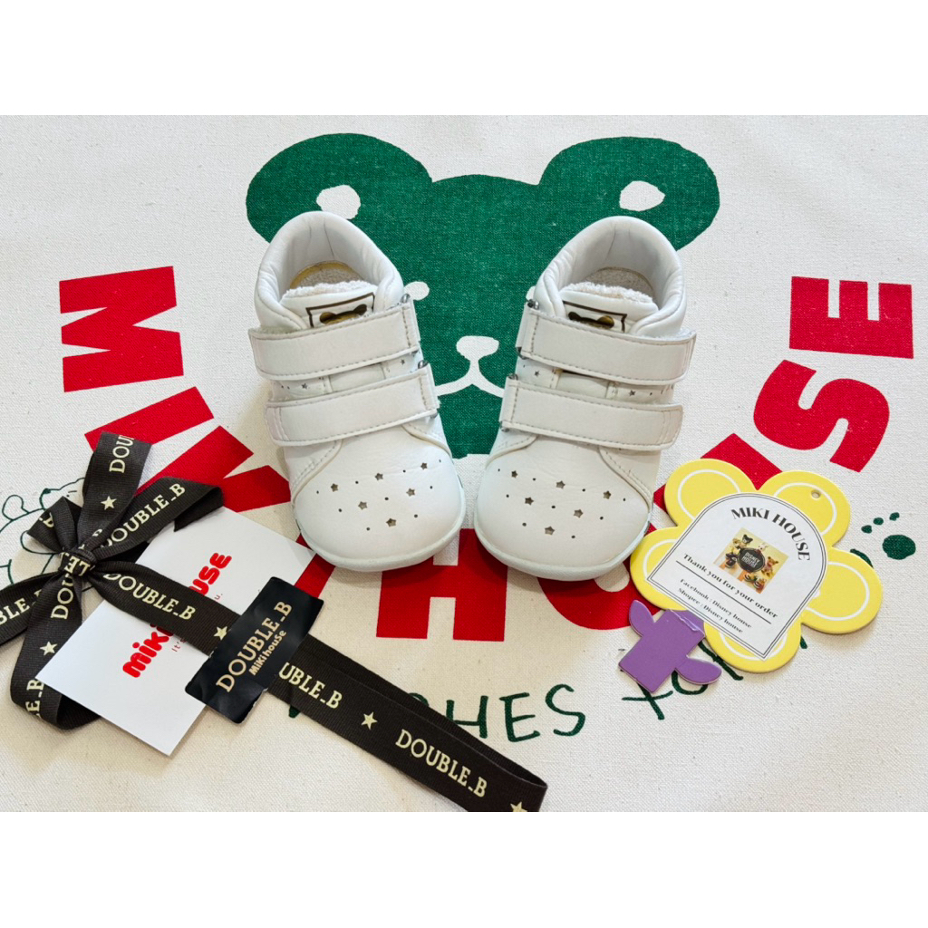 รองเท้า 🇯🇵Miki house (Double B)🇯🇵Sz. 12cm มือสอง *มีตำหนิ(ไม่มีกล่อง)พร้อมส่ง
