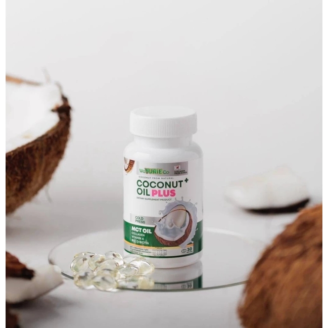 ยูรีโคโค่  Yurie Coco แพ็คเกจใหม่ น้ำมันมะพร้าวสกัดเย็น ผสม คอลลาเจนเกาหลี MCT Oil 1 กระปุก