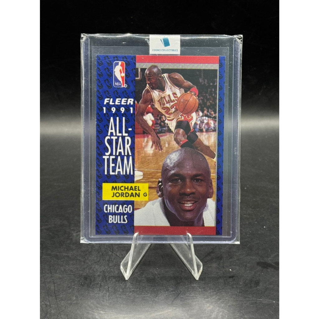 **1991-92 Fleer Michael Jordan #211 All-Star Team Chicago Bulls Card RAW NM**