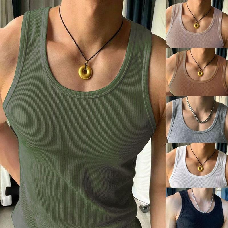 เกาหลี стильย้อนยุค เสื้อกั๊กลําลองผู้ชาย ฤดูร้อน อารมณ์ถนน แฟชั่นอินเทรนด์ ซอกวรรณกรรม [ม-5เอ็กแอล]