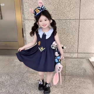 1-9 ปี ชุดเดรสสาว กระต่ายน้อย ชุดเดรส กระโปรงแฟชั่นทรงบอลลูน เดรสแขนกุดเด็กผู้หญิง ชุดเดรสเด็กผู้หญิงน่ารักๆ