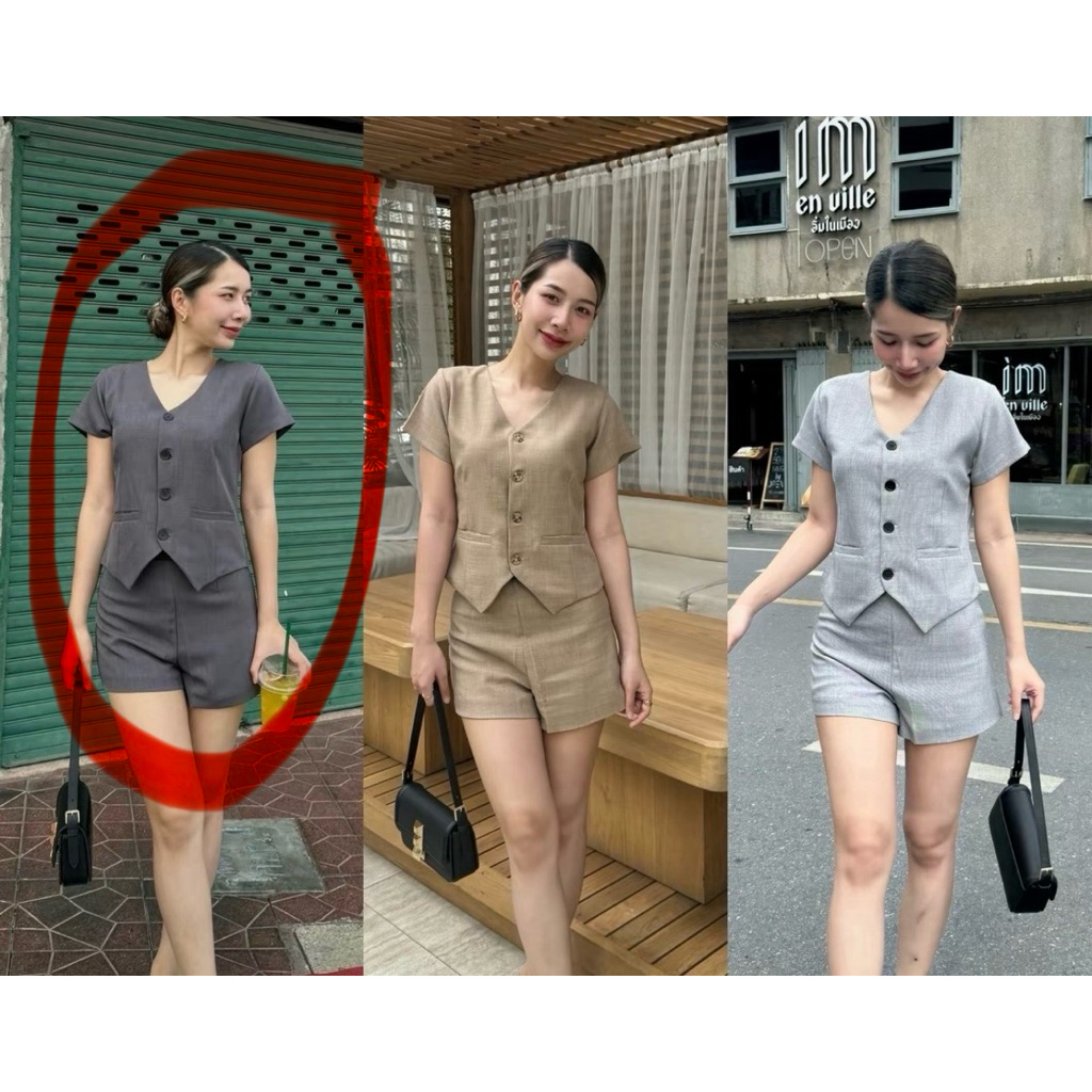 เสื้อ รุ่น Mirinda สีเดมิน ไซต์ S มือ 1