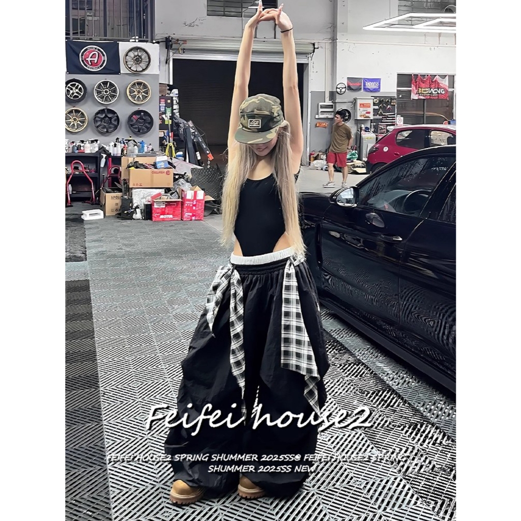 [Summer quick-drying fabric dance pants]กางเกงขากว้างเต้นรำแจ๊สกลางแจ้งแบบแห้งเร็วสำหรับผู้หญิงในช่วงฤดูร้อน