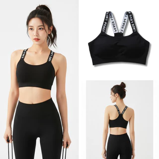 พร้อมส่งจากไทย💥Sanay Bra💥 (N029) สปอร์ตบราสายลายตัวอักษร สายไขว้หลังเก๋ๆ