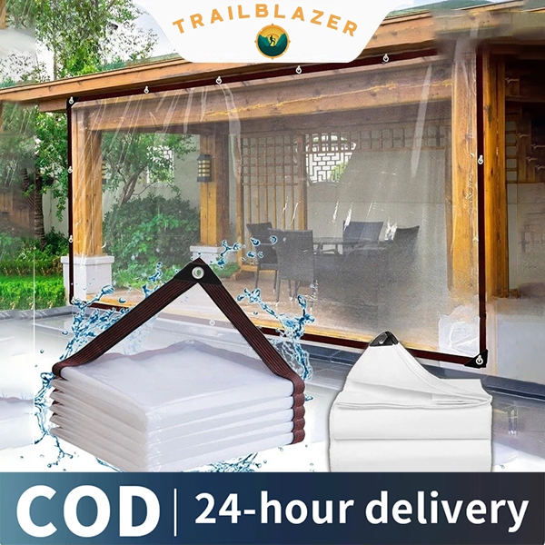 【Trailblazer​】ผ้าใบกันฝน ผ้าใบใส ผ้าใบกันฝน สำหรับ ทำกันสาด หลังคา กันลม ส่งผ่านแสง 100% ผ้าใบอเนกประสงค์（COD）