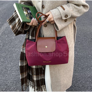fashion.shop502 กระเป๋าผ้าสะพายข้าง กระเป๋าผ้าสะพายข้าง ฝาปิดกระดุมทอง สายน่ารัก สะพายเก๋ๆ พร้อมส่งในไทย B-063