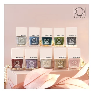 Ten Ten Gel Effect Nail Polish12ml สีกลิตเตอร์และสีมุกรวมสีเท็น เท็น เจล เอฟเฟค เนล โพลิช 12มล. NBT NBP รวมสี