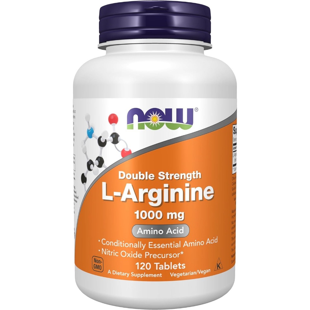 NOW Foods Supplements, L-Arginine 1,000 มก., กรดอะมิโน, 120 เม็ด