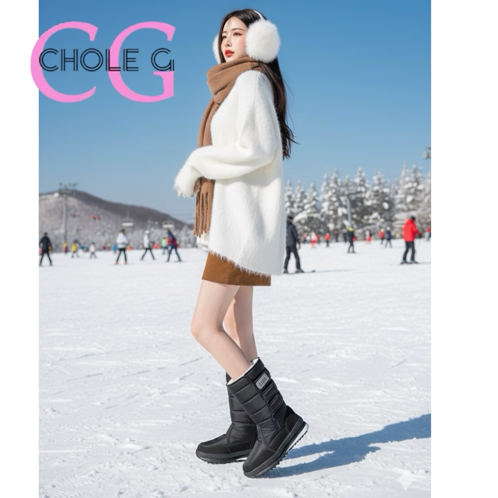 Chole G :Alas Snow Ski Boots (ไซส์37-44)รองเท้าบูทบุขนกันหนาว ลุยหิมะ ส้น5cm(SH0257) - รูปที่ 6