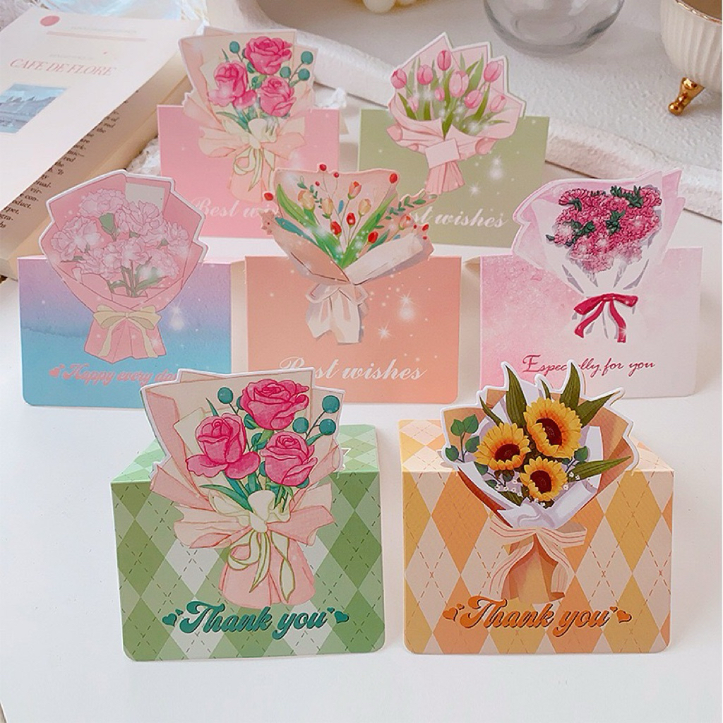 แบบ Q5: การ์ดอวยพรลายดอกไม้เนื่องในโอกาสต่างๆ การ์ดอวยพร การ์ดขอบคุณ การ์ดสวยๆราคาถูก
