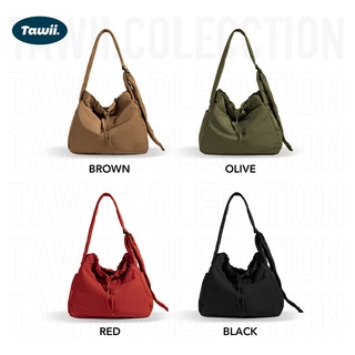 Tawii. กระเป๋า ขนาดใหญ่ กระเป๋าข้าง สะพายข้างไนล่อน Unisex Bag กันน้ำ กระเป๋านุ่ม Crossbody Bag