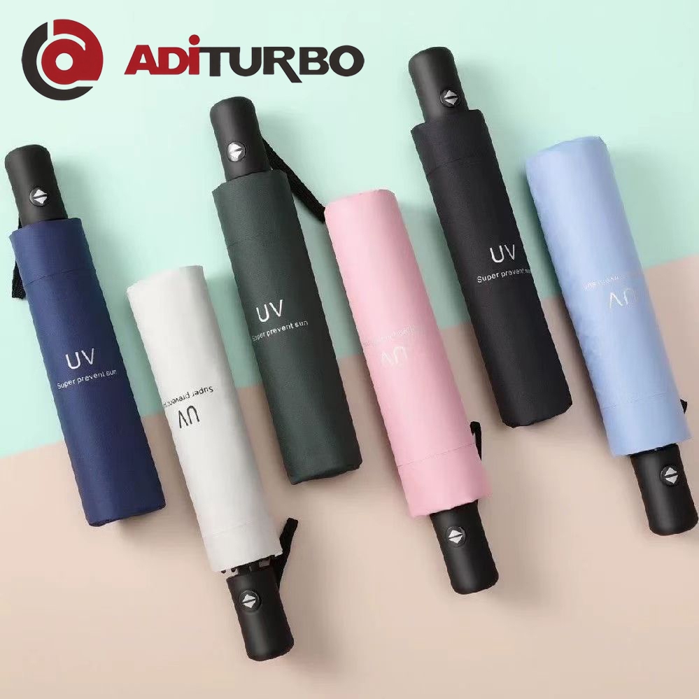 [ซื้อ1 แถม1] ร่มพับอัตโนมัติ ป้องกันแดดและฝน ป้องกันรังสียูวีอัตโนมัติ ร่ม 8 ริบบิ้นคุณภาพสูง ร่มคู่