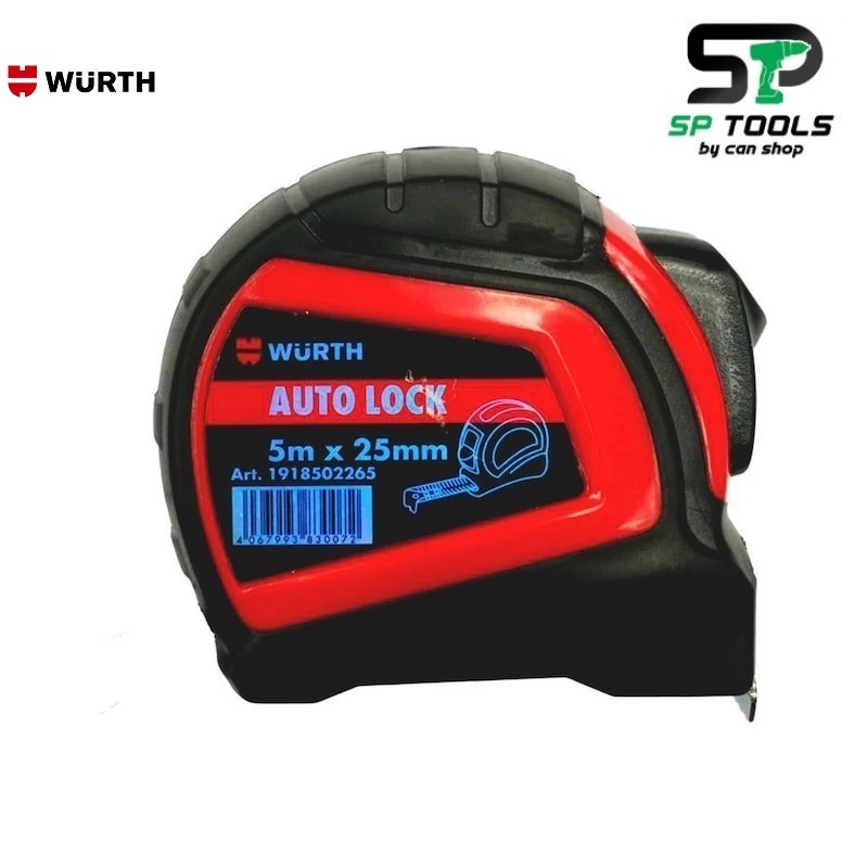 Wurth Pocket Tape Measure Auto Lock 5MX25MM ตลับเมตรออโต้ล็อค