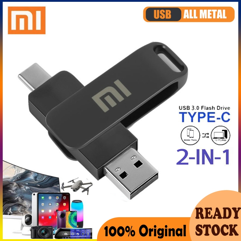 Xiaomi แฟลชไดรฟ์ USB3.0 flashdrive 2in1 Type-C/USB 1TB 2TB high-speed OTG USB flash drive suitable f