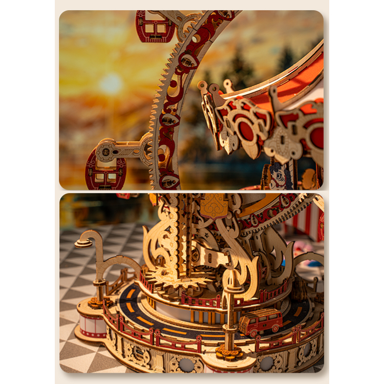 ส่งด่วนกทม.🎡 กล่องดนตรี DIY ม้าหมุน ชิงช้าสวรรค์ Surprise Playground ของเล่น ของขวัญ แต่งบ้าน LF09 - รูปที่ 3