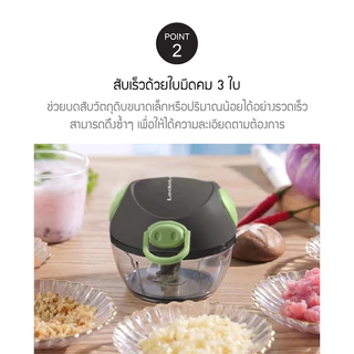 LocknLock เครื่องบดสับอาหารแบบมือดึงขนาดเล็ก mini pull chopper รุ่น CKS321, CKS341 (ความจุ 180ml./210ml.)